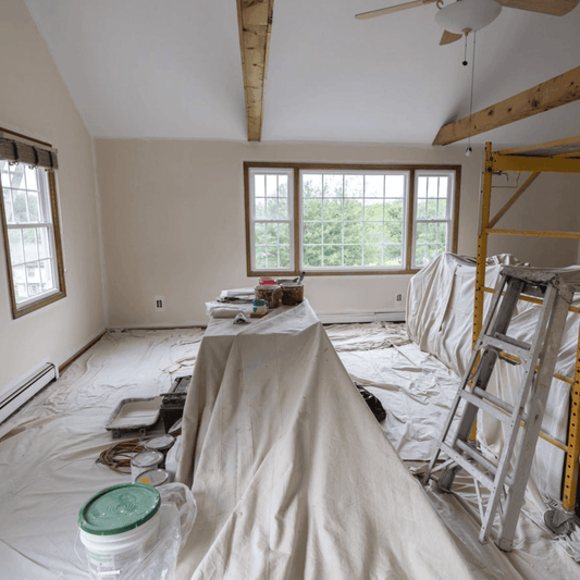 Economy Laminated Cotton Dust Sheets: 12' x 9' - JMS Bridge