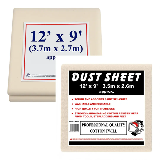 Heavy Duty Dust Sheets: 12' x 9'
