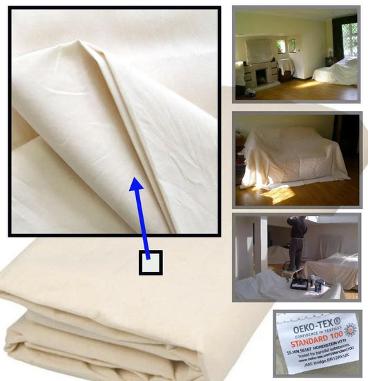 Calico Cotton Dust Sheets: 24' x 3' - JMS Bridge