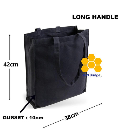 Canvas Tote Bags - Black - JMS Bridge
