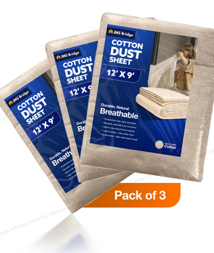 Shop professional cotton twill dust sheets, pack of 3 protection. Reusable & durable. Large 12ft x 9ft size. Ideal for painting, decorating & furniture