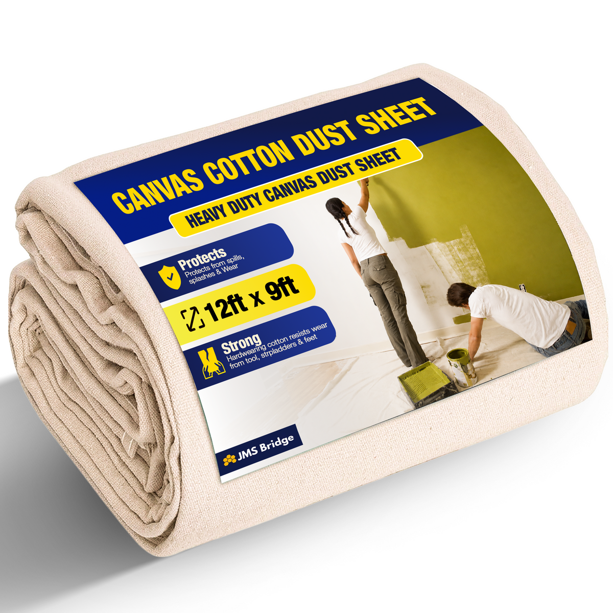 Heavy Duty Dust Sheets: 12' x 9'