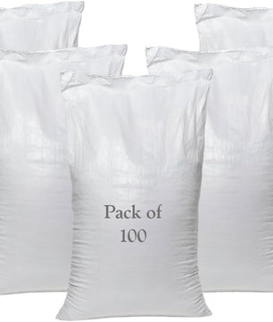 100 x NEW Woven Polypropylene Rubble Builder Sacks Bags 55 cm x 85cm / 22