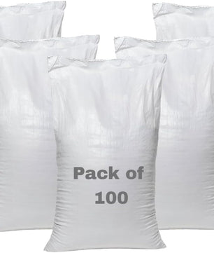 100 x NEW Woven Polypropylene Rubble Builder Sacks Bags 55 cm x 85cm / 22