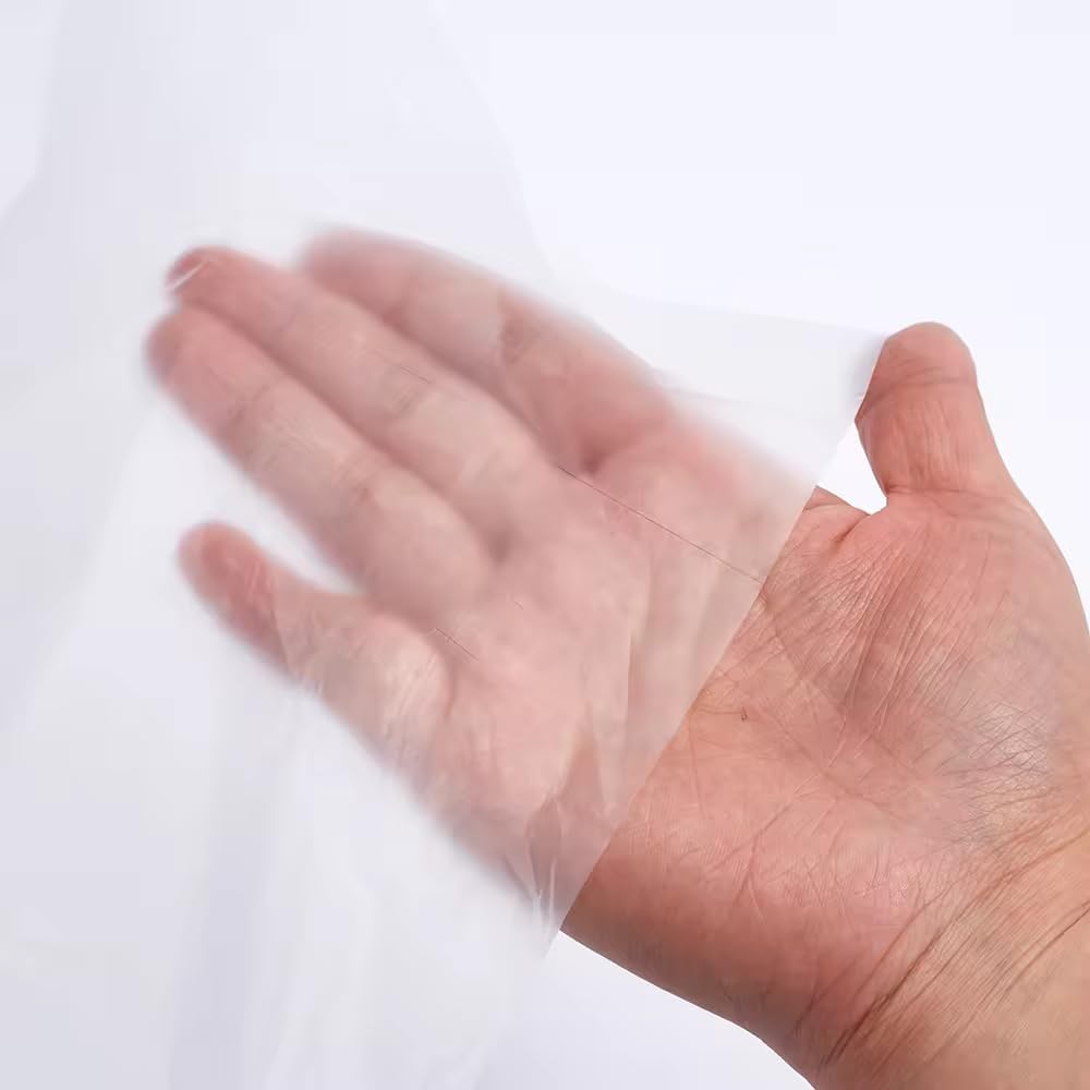 Plastic Dust Sheets Pack of 6 - Extra Large Heavy Duty Clear Polythene Sheeting (12ft x 9ft) for Painting, Decorating, and Garden Use