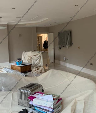 2 x Heavy Duty Canvas Dust Sheets 12ft x 9ft – Extra Strong Drop Cloth for Painting & Decorating – Washable & Reusable Paint Cover Sheets for Furniture, Floors, Stairs & Home Renovation (2xOZ6129)