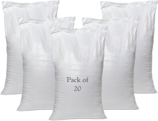 20 x Woven Polypropylene Rubble Builder Bags 22 x 33" - Heavy Duty Rubble Sacks (20xWoven Sack)