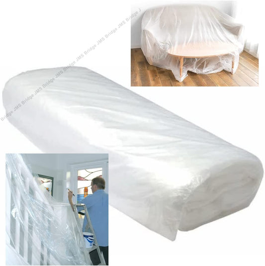 Polythene Sheeting, Dust Sheets for Decorating, Plastic Sheet, Water Proof Roll. Size: 2m x 50m.. Plastic. Ideal for Painting, Decorating, Furniture & Flooring. Dust & Water Proof (1xPDS250)