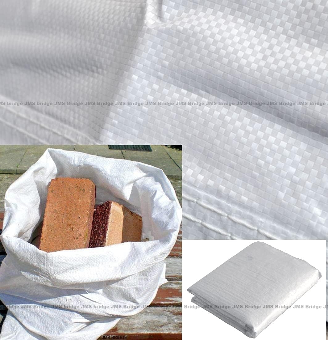 20 x Woven Polypropylene Rubble Builder Bags 22 x 33" - Heavy Duty Rubble Sacks (20xWoven Sack)
