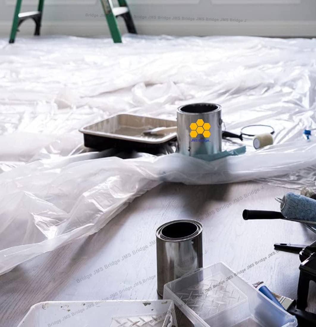 Polythene Sheeting, Dust Sheets for Decorating, Plastic Sheet, Water Proof Roll. Size: 2m x 50m.. Plastic. Ideal for Painting, Decorating, Furniture & Flooring. Dust & Water Proof (1xPDS250)