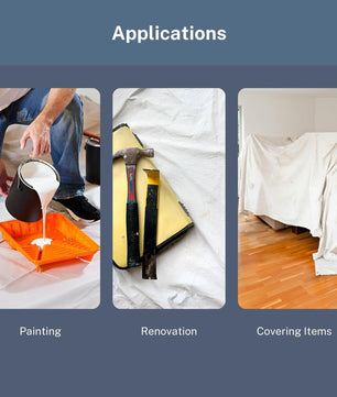 1 x Extra Large 100% Cotton Twill Dust Sheet, 12ft x 9ft, Paint Cover for Painting, Furniture, Decorators, Decorating. Large Size 3.50m x 2.60m Approx (1xCT129)