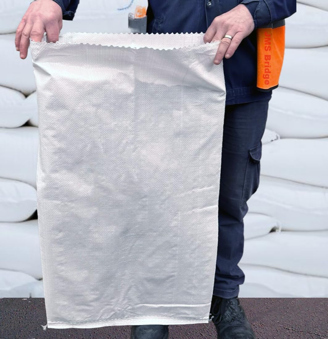 50 x Rubble Sacks Woven Polypropylene Builder Bags 55 cm x 85cm / 22'' x 33" - Heavy Duty ***Pack of 50 bags*** (50xWoven Sack)