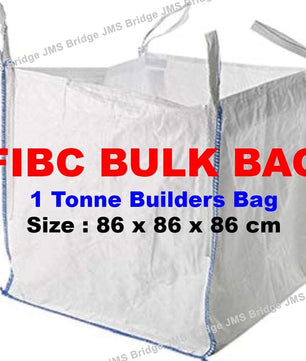 10 x FIBC Bulk Bags 1 Tonne Heavy Duty – Industrial Builder Bags for Garden Waste, Rubble, Sand, Gravel & Storage – Jumbo Sack Made from Strong Woven Polypropylene