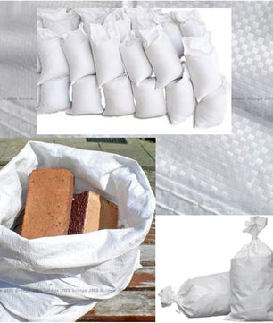 100 x NEW Woven Polypropylene Rubble Builder Sacks Bags 55 cm x 85cm / 22