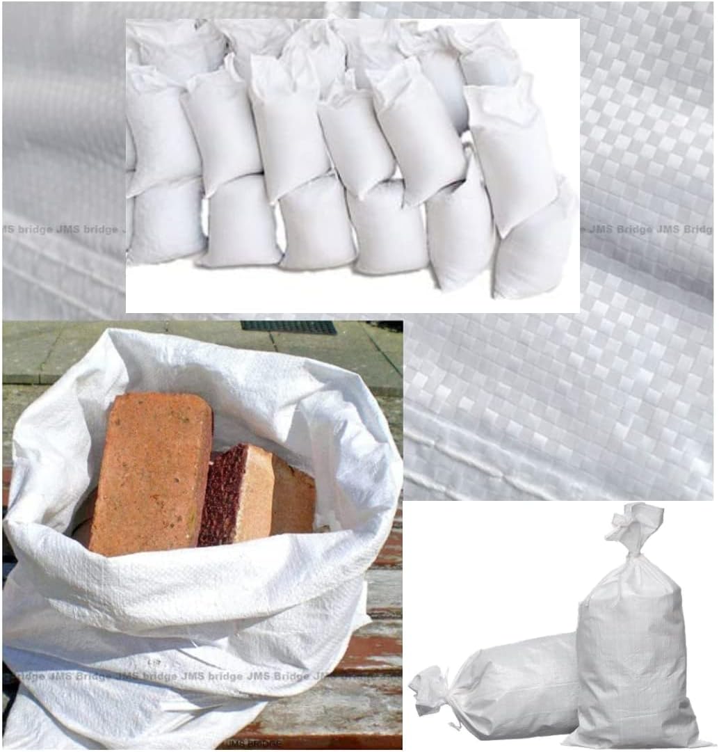 100 x NEW Woven Polypropylene Rubble Builder Sacks Bags 55 cm x 85cm / 22" x 33" Approx