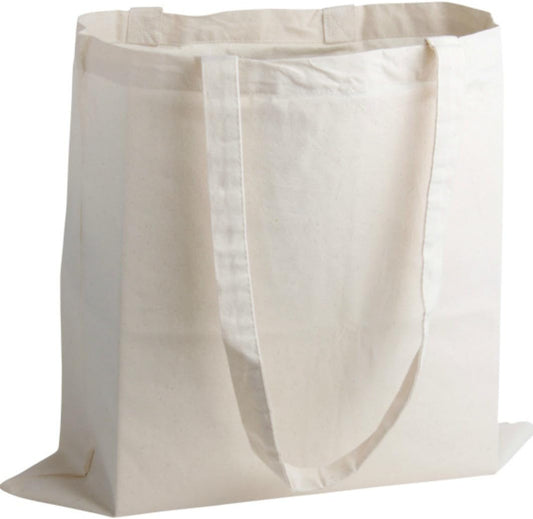 JMS Bridge 10 x Eco-Friendly Premium Natural Cotton Shopping Tote Bags - Plain Design, Perfect for Decorating and Printing