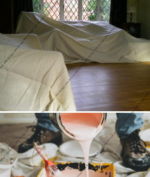 JMS Bridge 5 x Professional Quality 100% Cotton Twill Heavy Duty DUST Sheets for Decorating. Size of Each Sheet : 3.5M x 2.6M / 12ft x 9ft. **Pack of 5 Sheets** (5xCT129)