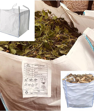 10 x FIBC Bulk Bags 1 Tonne Heavy Duty – Industrial Builder Bags for Garden Waste, Rubble, Sand, Gravel & Storage – Jumbo Sack Made from Strong Woven Polypropylene