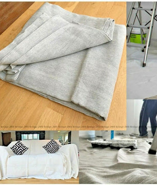 Cotton DUST Sheets for Decorating, Painting, Furniture, Doorways, Stairways. 12ft x 9ft. Five Pack. Reversible, Reusable, Multi-Purpose Uses. Ideal for Professionals (5xCH129)