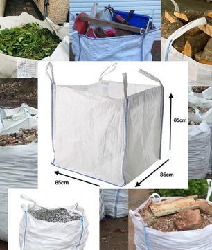 10 x FIBC Bulk Bags 1 Tonne Heavy Duty – Industrial Builder Bags for Garden Waste, Rubble, Sand, Gravel & Storage – Jumbo Sack Made from Strong Woven Polypropylene