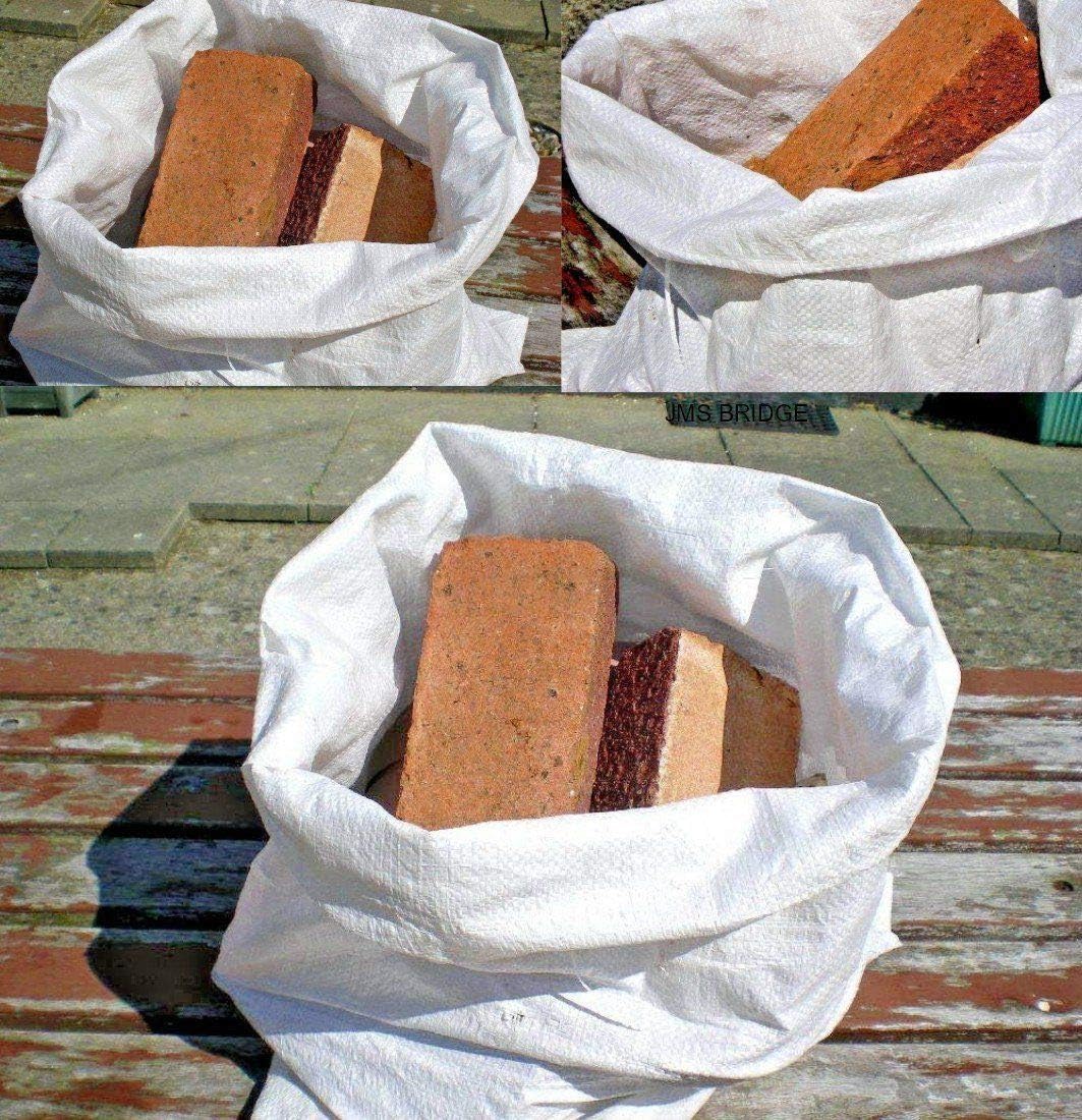 50 x Rubble Sacks Woven Polypropylene Builder Bags 55 cm x 85cm / 22'' x 33" - Heavy Duty ***Pack of 50 bags*** (50xWoven Sack)