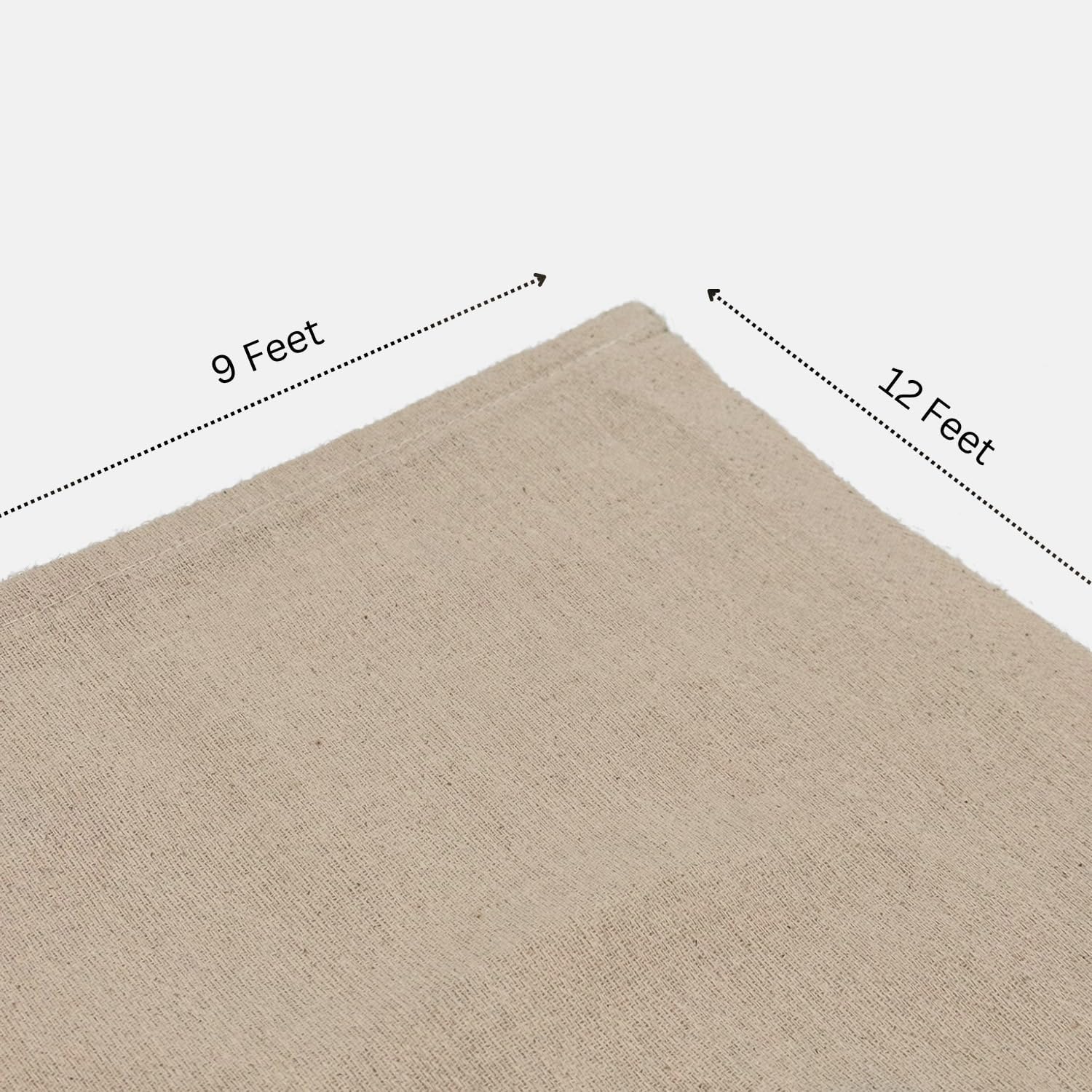 3 x Cotton Dust Sheets for Decorating, Painting, Furniture | 12ft x 9ft | Laminated Dust Sheet with Cotton Backed with Plastic Polythene Sheeting Paint Cover Sheet | Drop Cloth | (3xLT129)