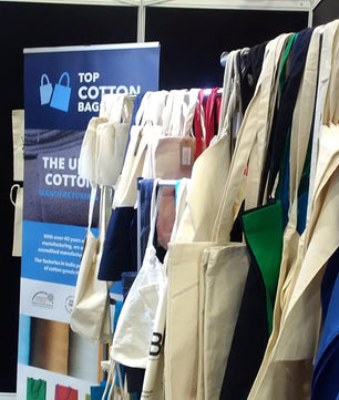 JMS Bridge 10 x Eco-Friendly Premium Natural Cotton Shopping Tote Bags - Plain Design, Perfect for Decorating and Printing