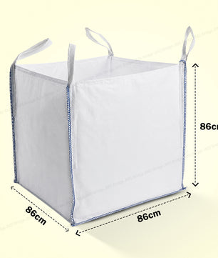 10 x FIBC Bulk Bags 1 Tonne Heavy Duty | Industrial Builders Bags for Garden Waste, Rubble, Sand & Gravel Storage | Jumbo Sacks Strong Woven Polypropylene | Pack of 10