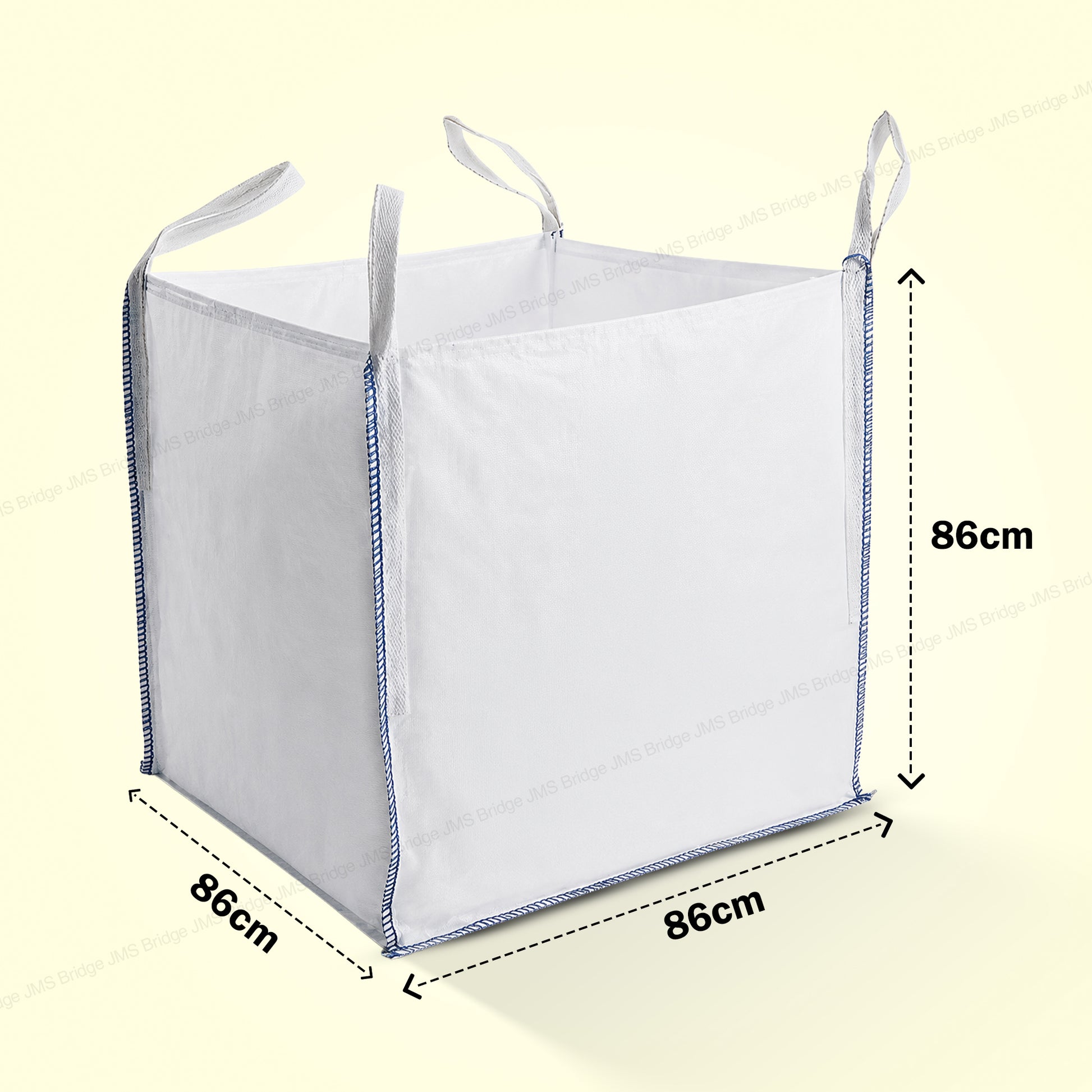 10 x FIBC Bulk Bags 1 Tonne Heavy Duty | Industrial Builders Bags for Garden Waste, Rubble, Sand & Gravel Storage | Jumbo Sacks Strong Woven Polypropylene | Pack of 10