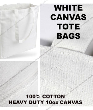 Canvas Tote Bags - White - JMS Bridge