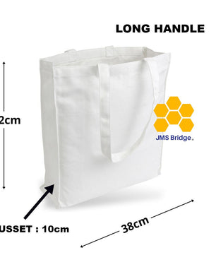 Canvas Tote Bags - White - JMS Bridge
