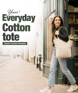 Cotton Tote Bags | Black, Natural & White | Reusable Shopping Bags