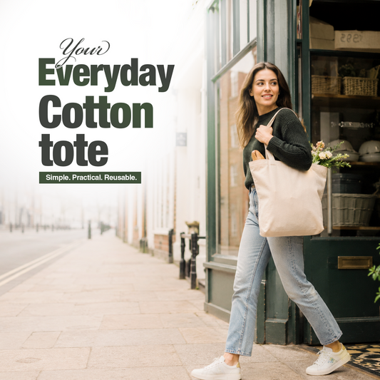 Cotton Tote Bags | Black, Natural & White | Reusable Shopping Bags