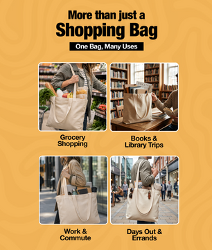 Cotton Tote Bags | Black, Natural & White | Reusable Shopping Bags