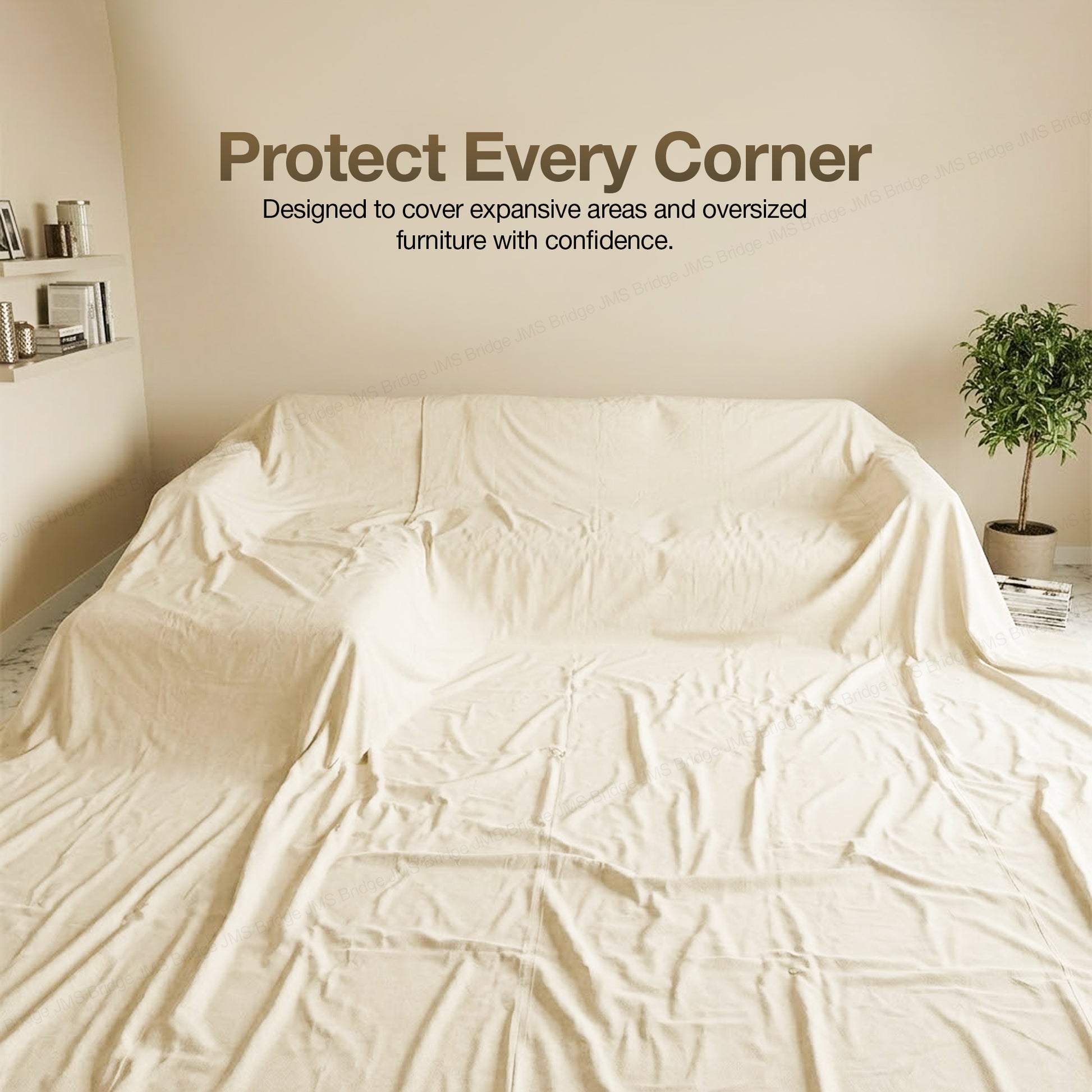Cotton Dust Sheets: 12' x 12'