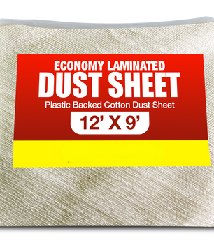 Economy Laminated Cotton Dust Sheets: 12' x 9'