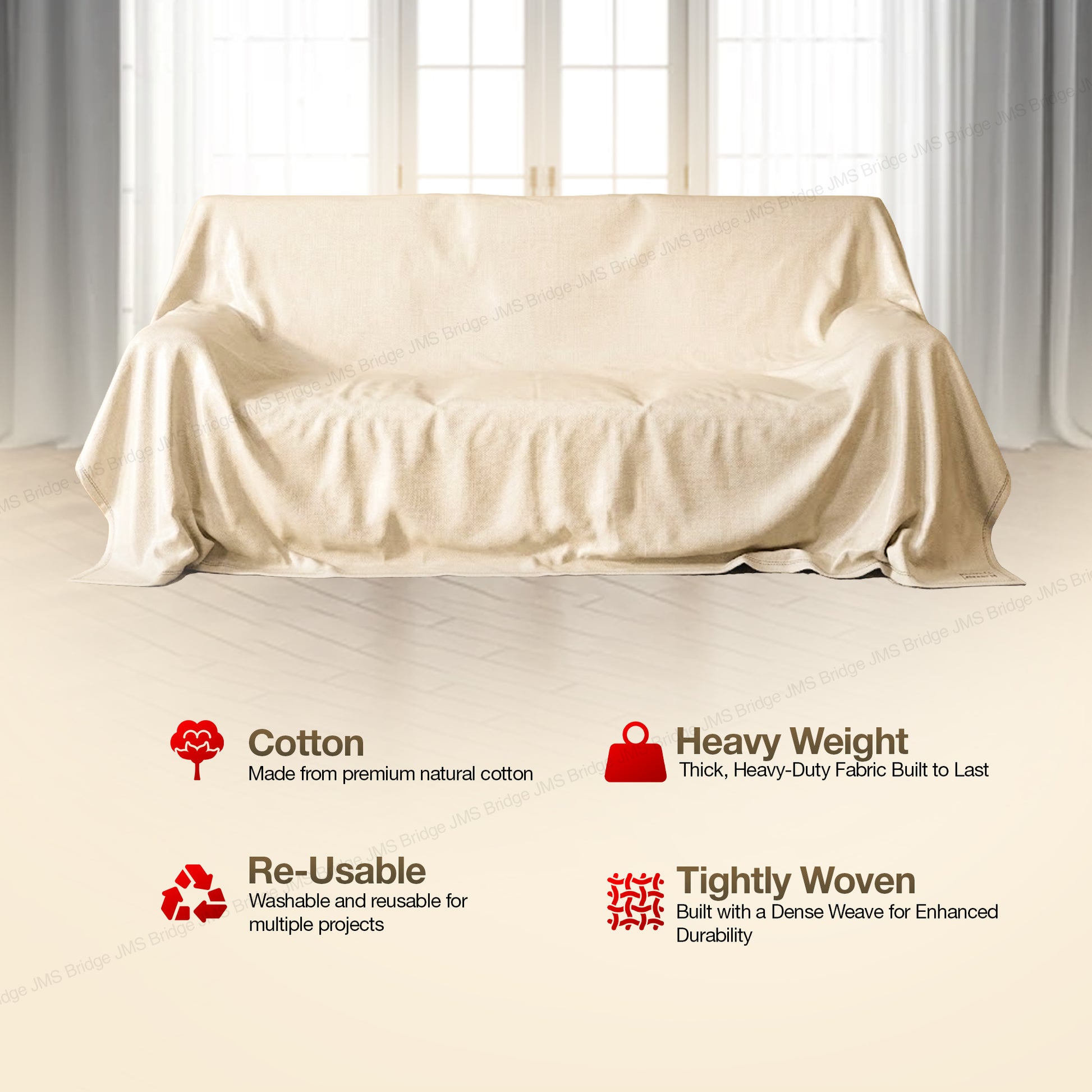 Canvas Dust Sheet: 12' x 9'