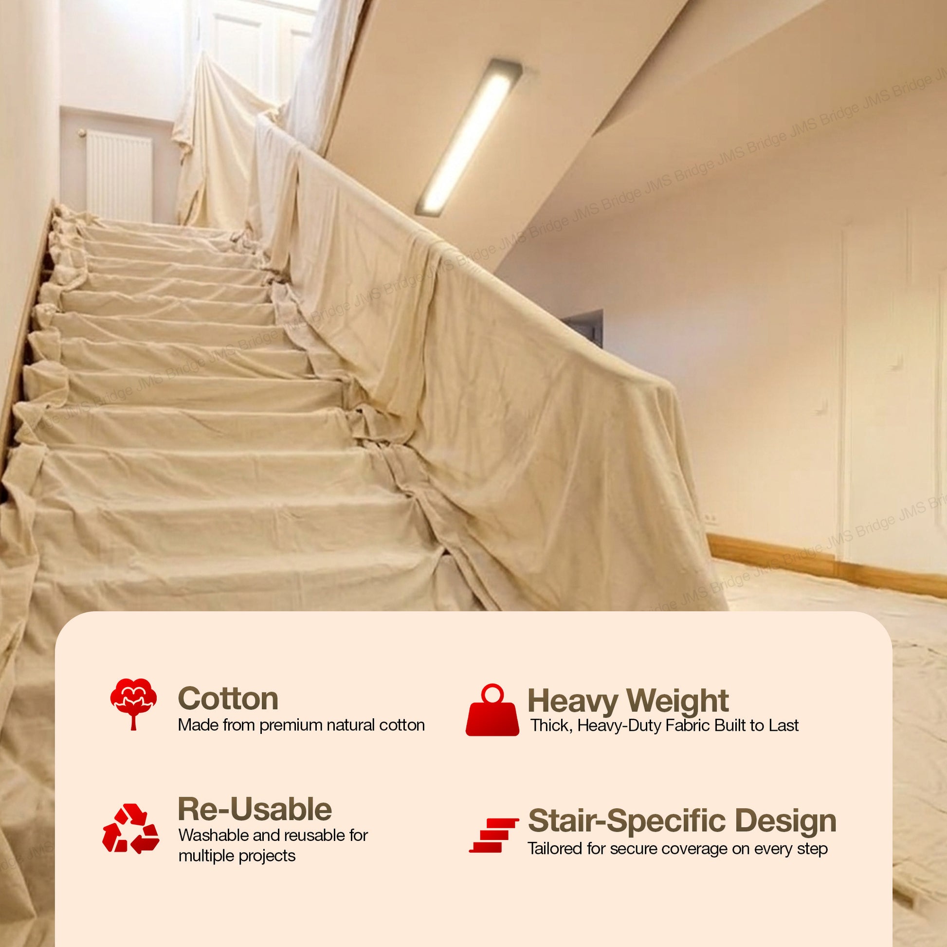 Cotton Stair Dust Sheets