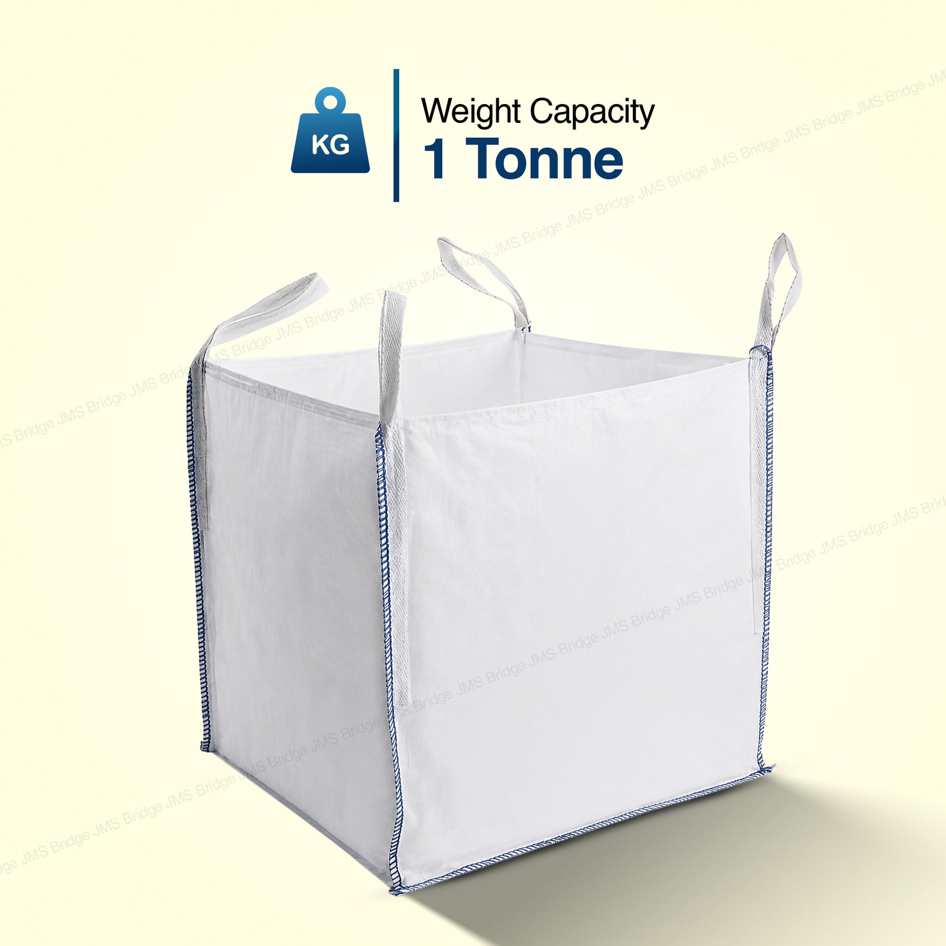10 x FIBC Bulk Bags 1 Tonne Heavy Duty | Industrial Builders Bags for Garden Waste, Rubble, Sand & Gravel Storage | Jumbo Sacks Strong Woven Polypropylene | Pack of 10