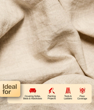 Cotton Dust Sheets: 12' x 9'