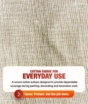 Economy Laminated Cotton Dust Sheets: 12' x 9'