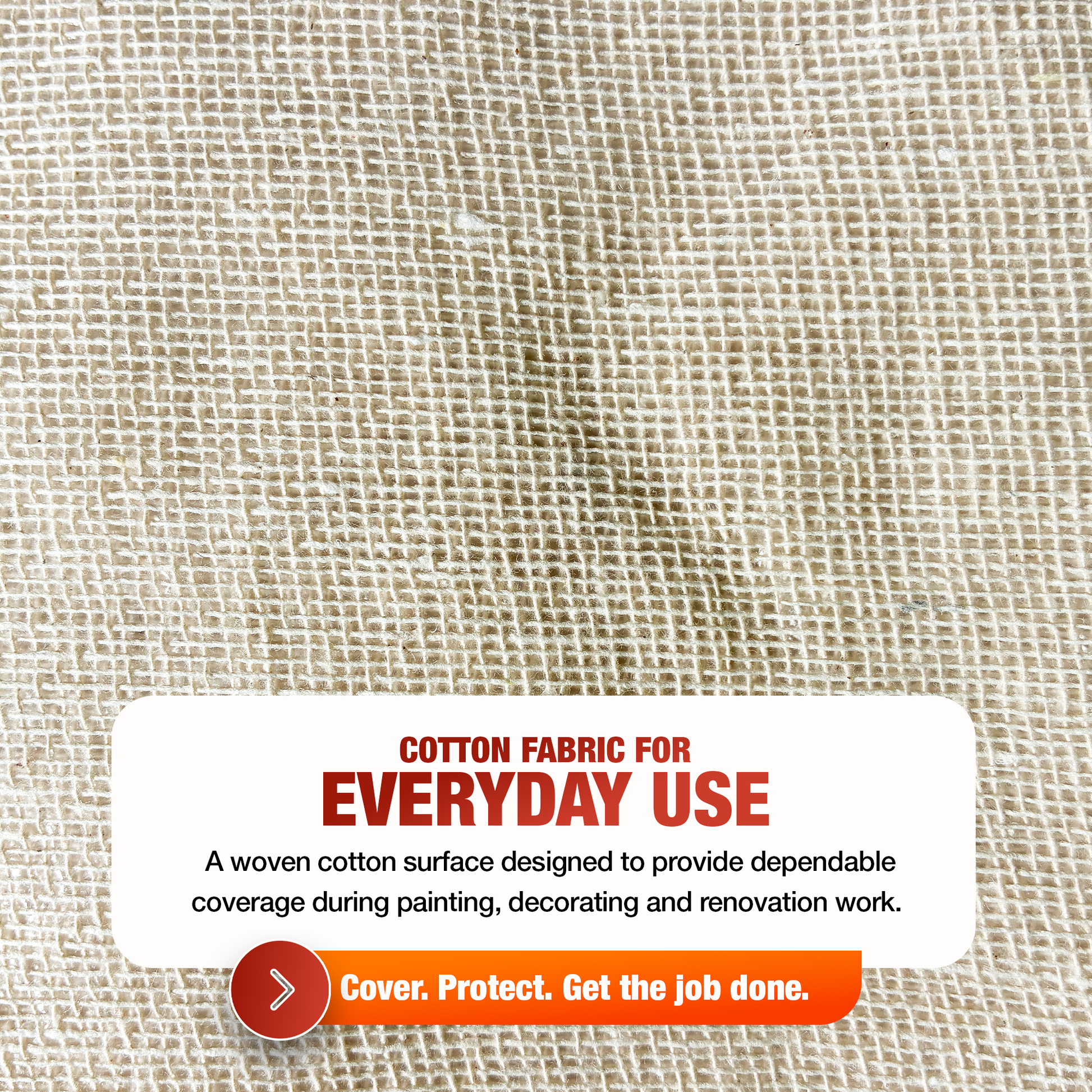 Economy Laminated Cotton Dust Sheets: 12' x 9'