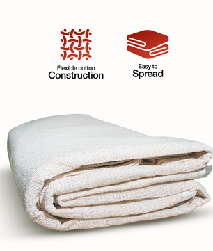 Economy Laminated Cotton Dust Sheets: 12' x 9'