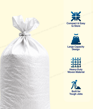 100 x NEW Woven Polypropylene Rubble Builder Sacks Bags 55 cm x 85cm / 22