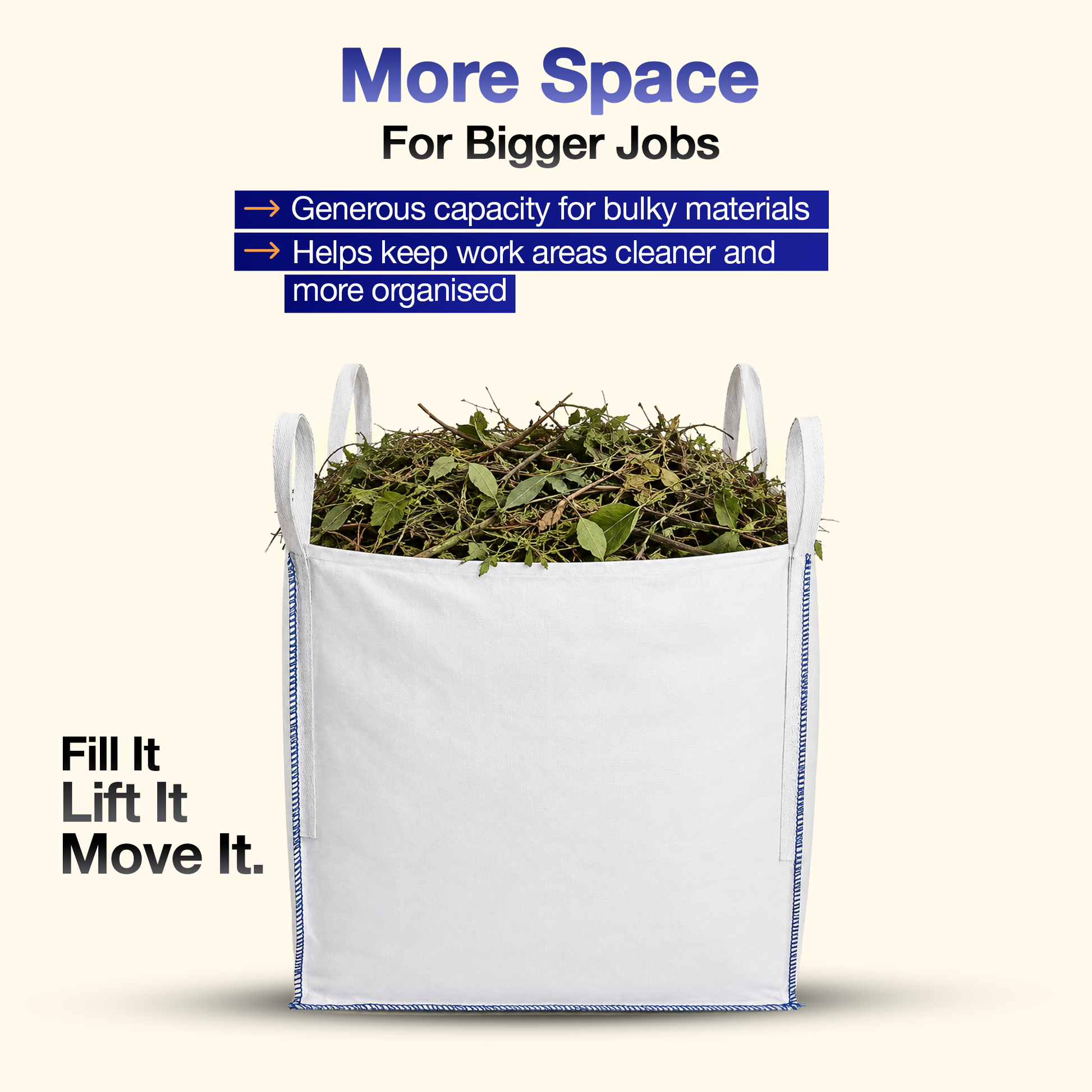 1 Tonne Bulk Bag – 1000kg Heavy Duty Builders Bag