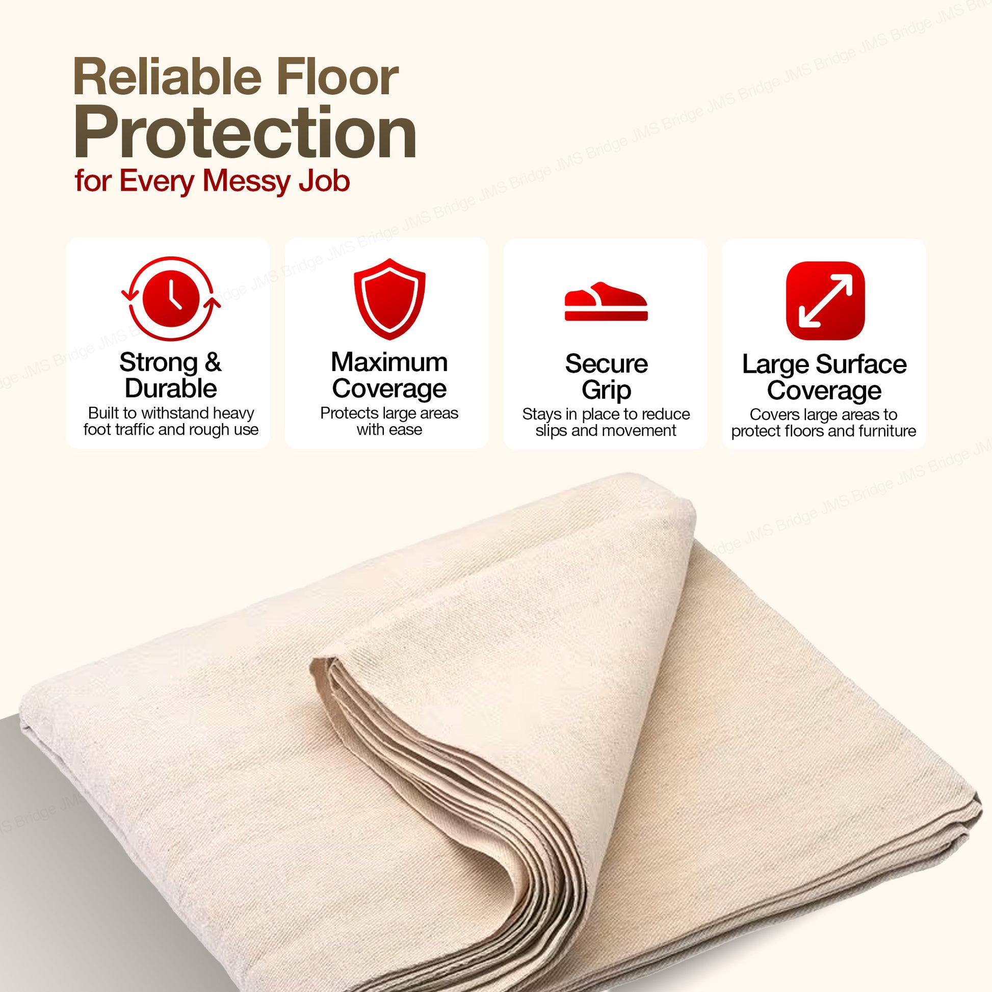 Shop professional cotton twill dust sheets, pack of 3 protection. Reusable & durable. Large 12ft x 9ft size. Ideal for painting, decorating & furniture