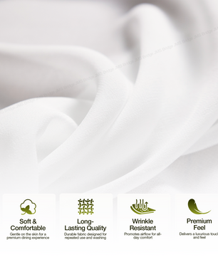 White Cotton Napkins 50x50cm | Reusable Dinner Napkins