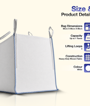 1 Tonne Bulk Bag – 1000kg Heavy Duty Builders Bag