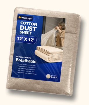 Cotton Dust Sheets: 12' x 12'