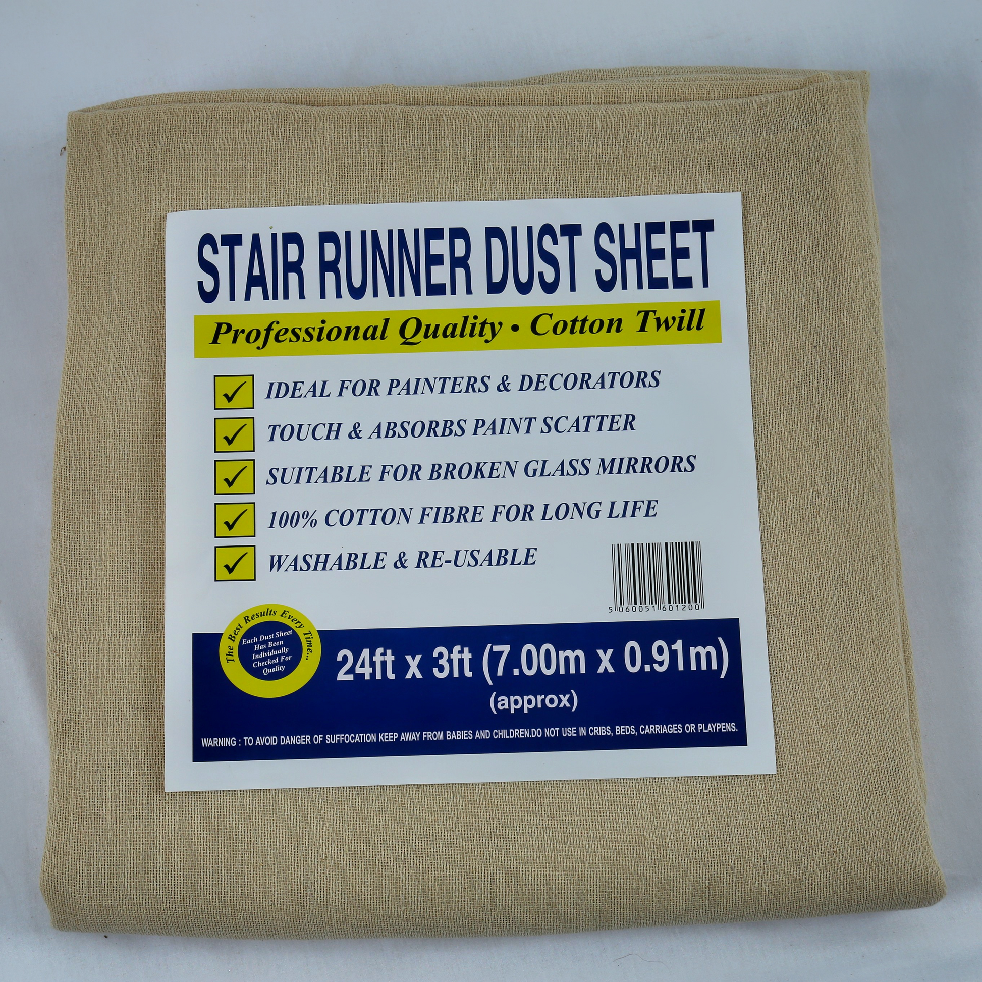 Stair Runner Dust Sheets - 24ft x 3ft | Pack of 1 - JMS Bridge